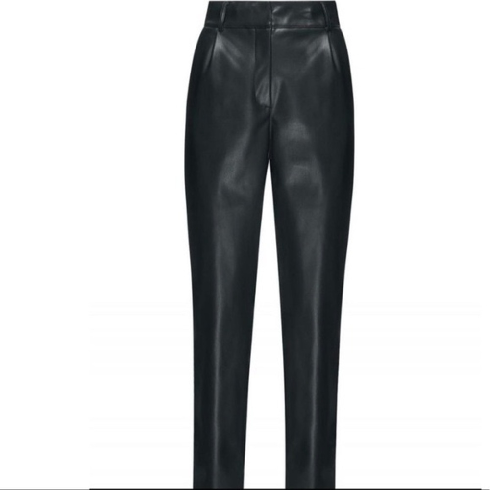 NWT | Beatrice B | Faux Leather Black Pants | US 8